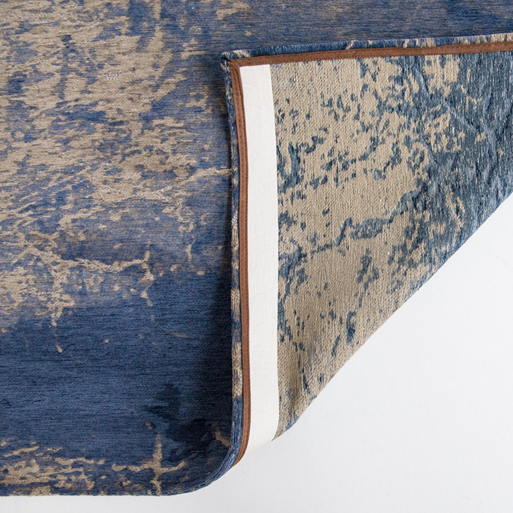 Louis De Poortere Mad Men Cracks Rug 8629 Abyss Blue - Kings